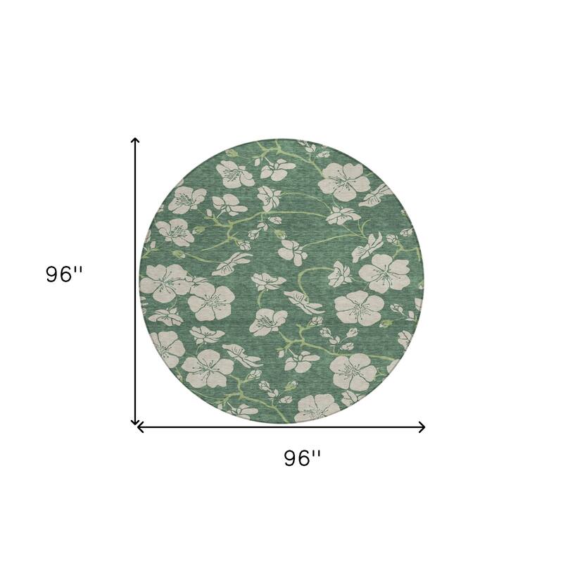 HomeRoots Floral Transitional Rectangle Outdoor Rug