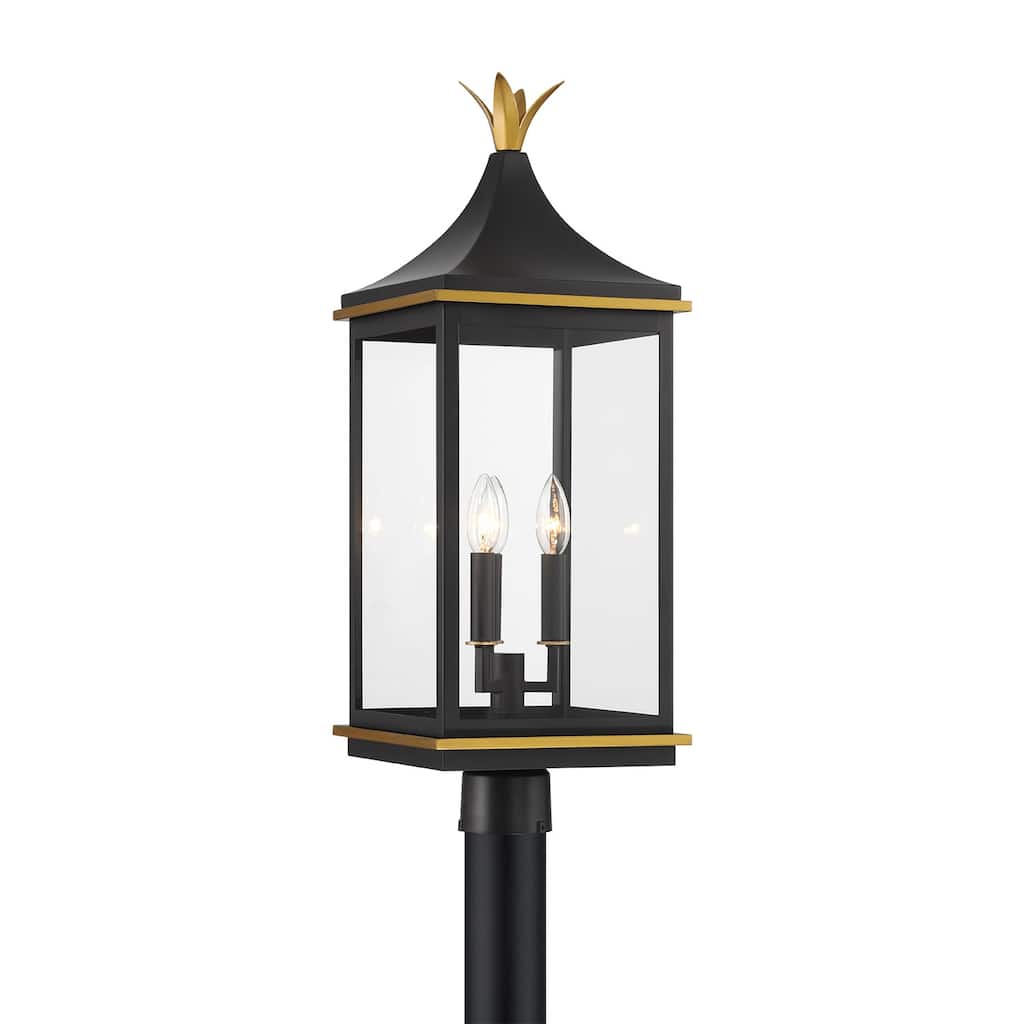 Crystorama Lighting Group SIM-809 Simpson 3 Light 28" Tall Post Light