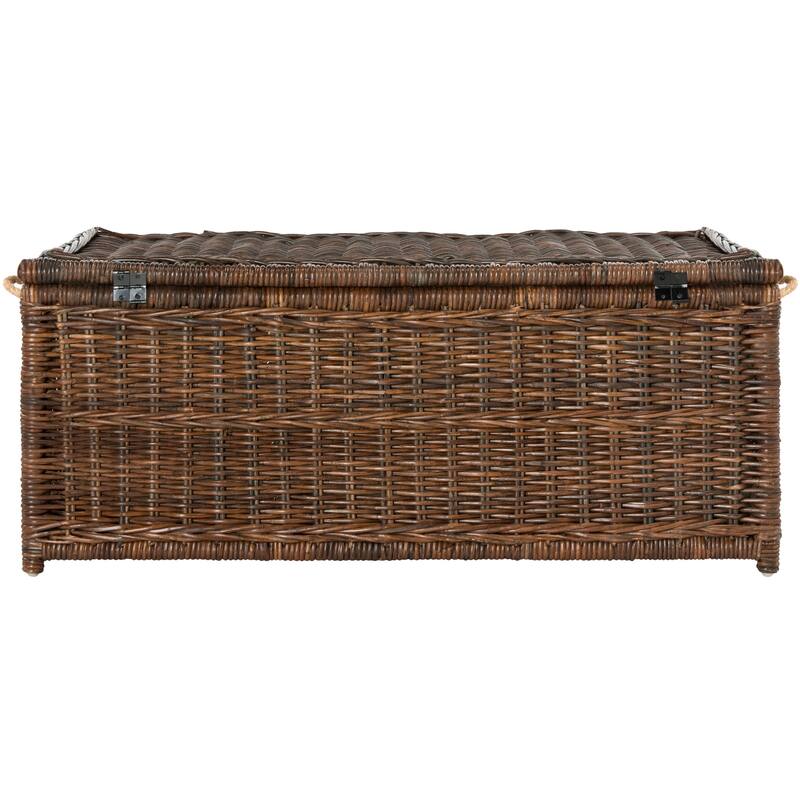 happimess Caden 46" Wicker Storage Trunk, Brown - Butterscotch