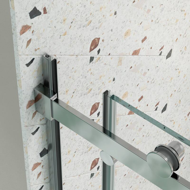 Frameless Single Sliding Shower Door with 304 Stainless Steel Hardware