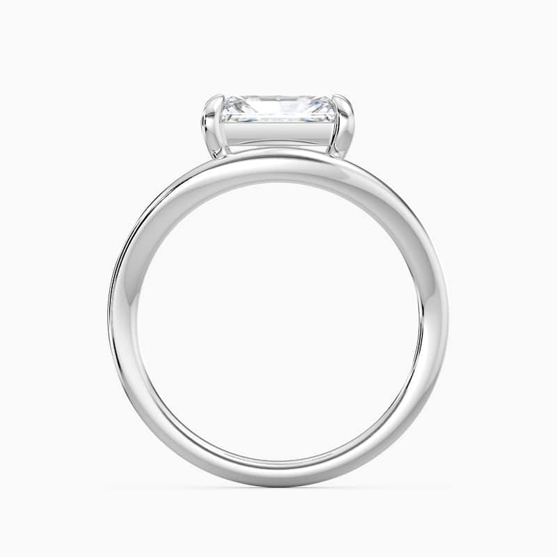 Auriya 14K Gold Lab Grown Diamond Radiant Cut Curved Solitaire Engagement Ring 1.00 - 5.00ct. tw. (F-G, VS)