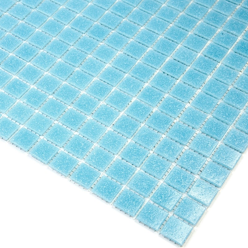 Apollo tile 12" x 12" Dune Glossy Cadet Blue Glass Tile (20 sq ft/case) - 20 Pack