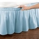 preview thumbnail 8 of 30, Elastic Bed Wrap Ruffle Bed Skirt Blue - Twin/Full