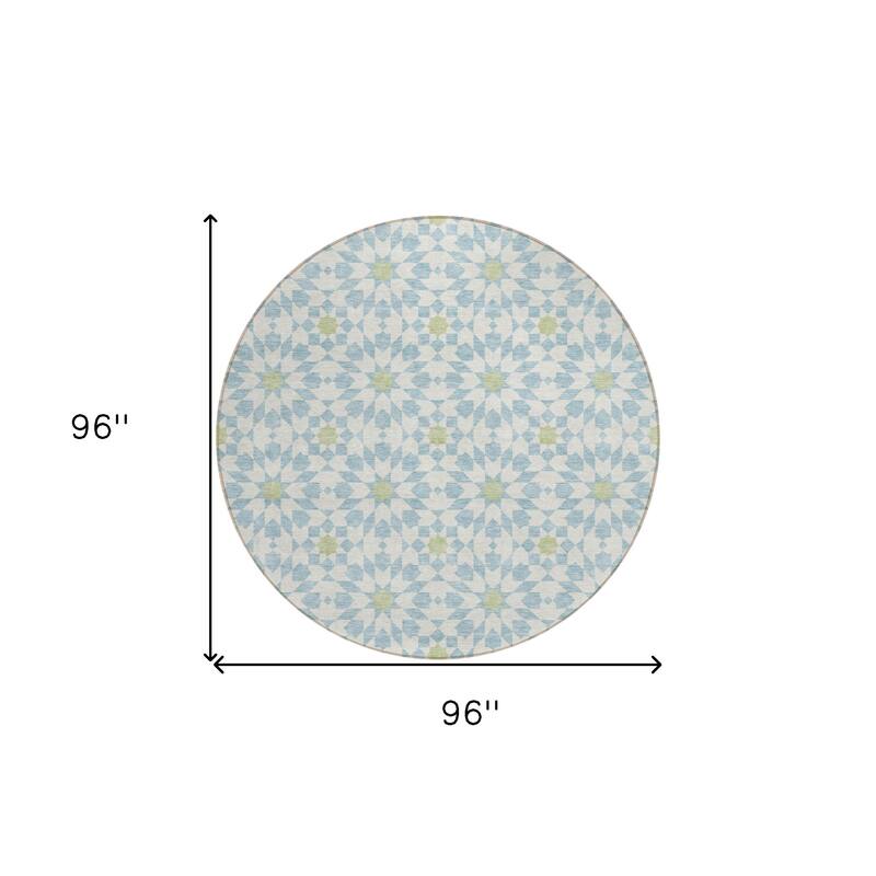 HomeRoots Floral Medallion Transitional Rectangle Outdoor Rug