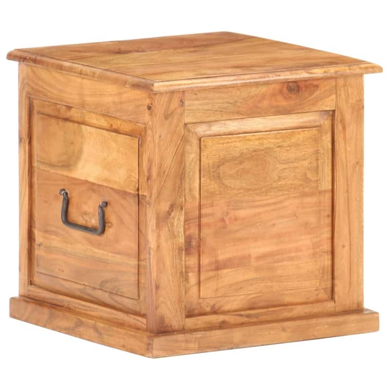 vidaXL Chest 15.7"x15.7"x15.7" Solid Acacia Wood