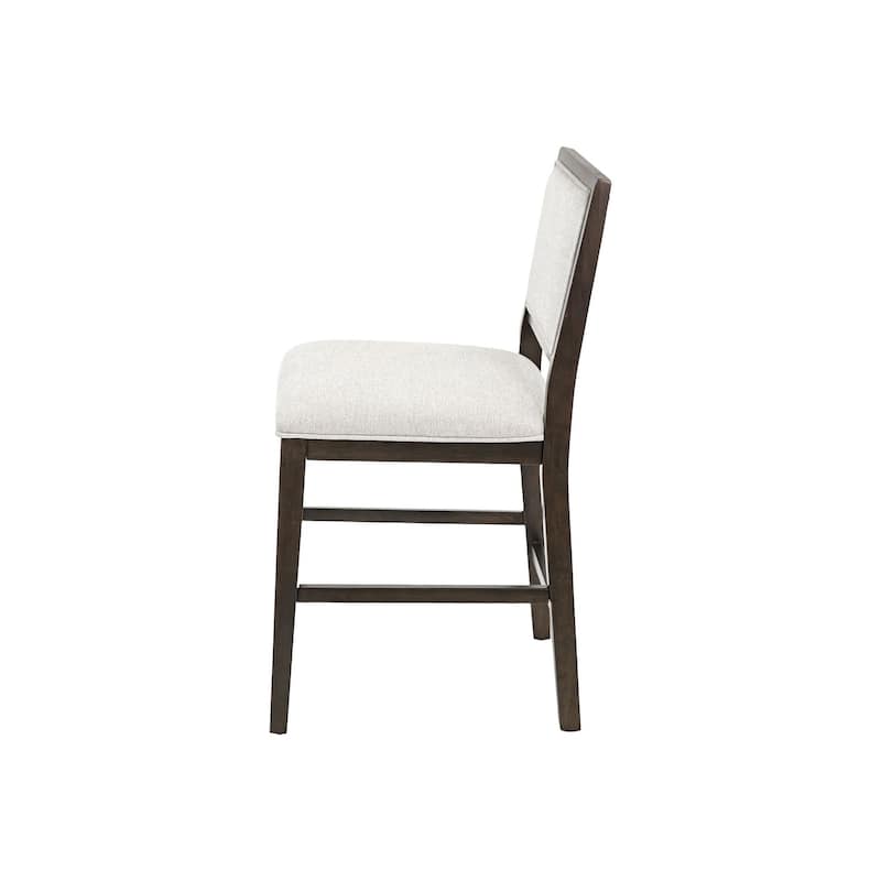 Modern Wood Counter Height Kitchen Dining Table and Four Chairs, Black