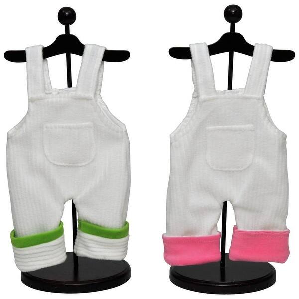 Shop Set Of Two 15 Inch Baby Clothes Doll Overall Outfits Pink
