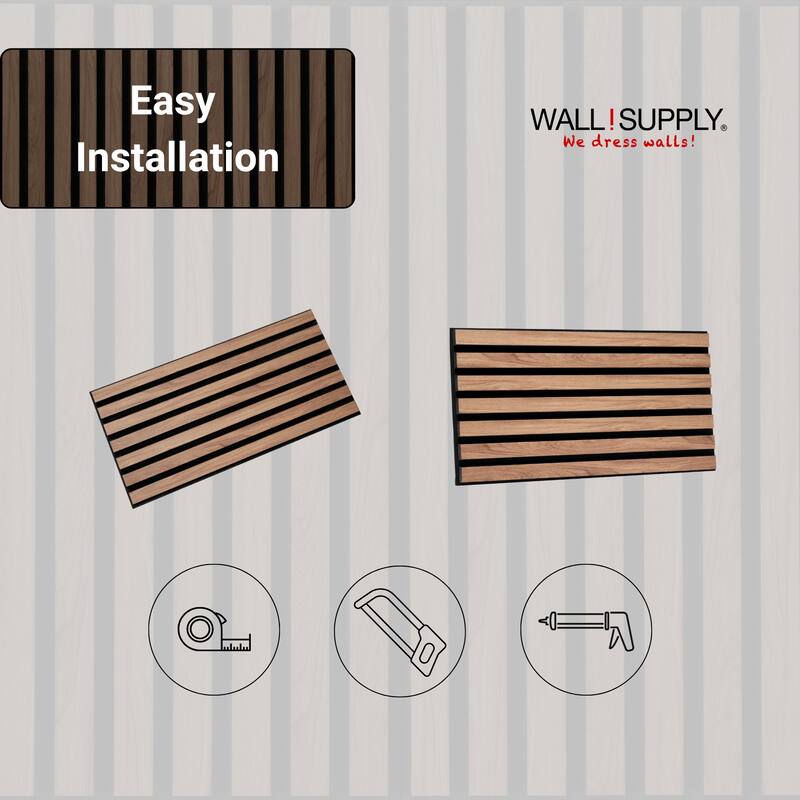 Wall!Supply UltrAcoustic Eco Tile 3D Acoustic Polystyrene Wall Panels Set of 6 Panels Covers 10.87 sq ft