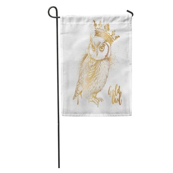 Shop Yellow Gold Owl In Crown Princess Vintage Creative Accessory Garden Flag Decorative Flag House Banner 28x40 Inch On Sale Overstock 31395278