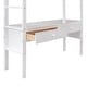 preview thumbnail 34 of 32, Multifunctional Loft Bed Full Size Loft Bed Solid with Built-in Desk and Two Drawers,Storage Shelves,Guardrail