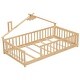 preview thumbnail 38 of 41, Simple wooden floor bed with guard rails