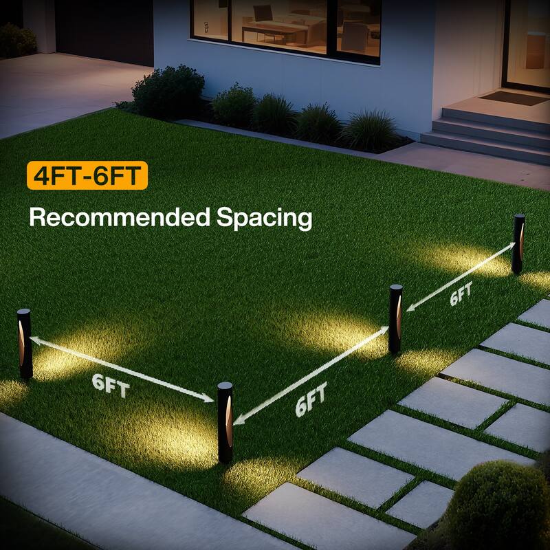 6-Pack Low Voltage Landscape Lights, 4.8W LED Pathway Lights