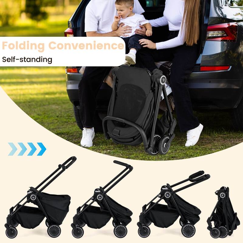 Babyjoy Baby Stroller Foldable Infant Pram Stroller with Reclining - See Details