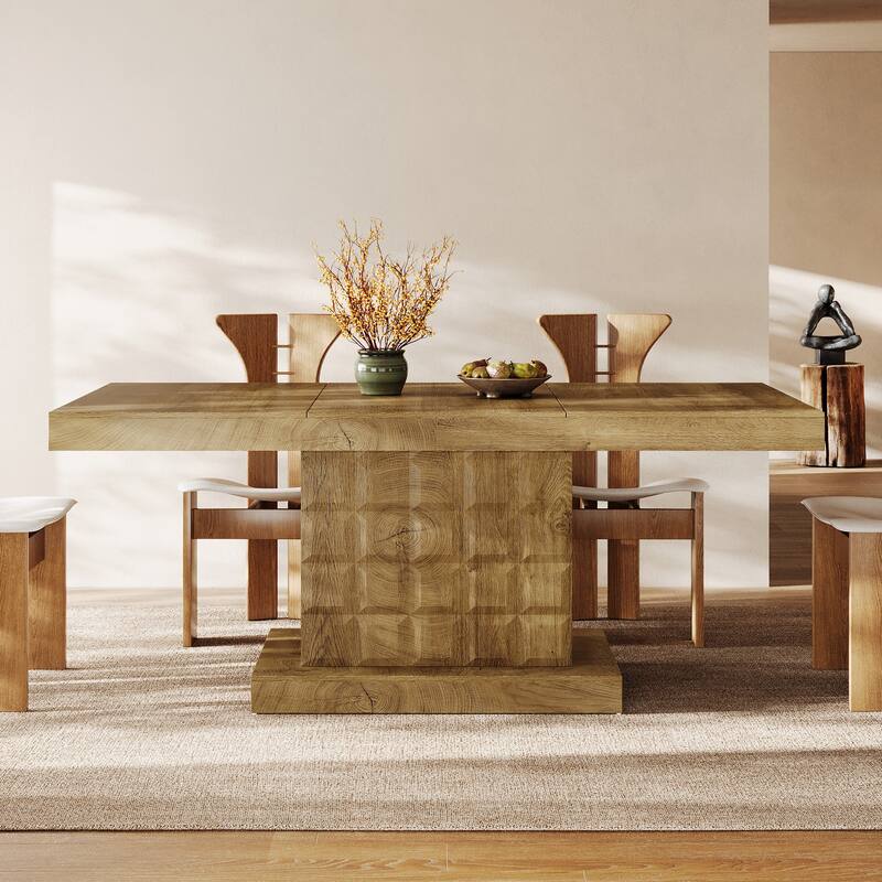 63'' Wooden Dining Dinner Table for 4-6, Farmhouse Kitchen Table