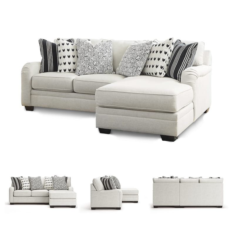 Signature Design by Ashley Huntsworth Dove Gray 2-Piece Sectional with Chaise - 95"W x 66"D x 38"H