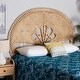 preview thumbnail 7 of 7, Marlette Modern Bohemian Natural Brown Rattan Queen Size Standalone Headboard