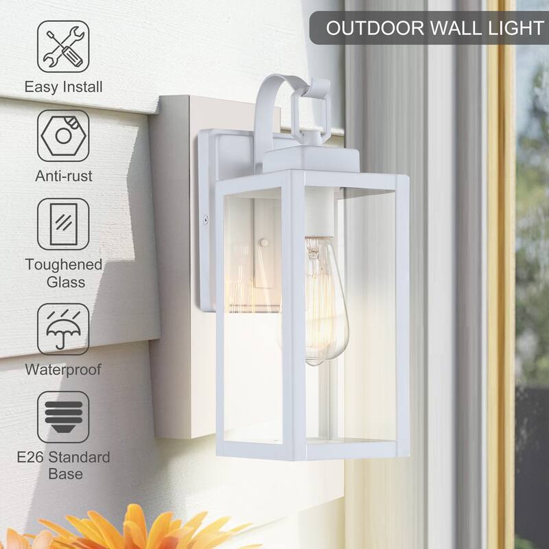 2 PACK 1-Light Outdoor Wall Light Sconce - 5"x6.7"x13.75"