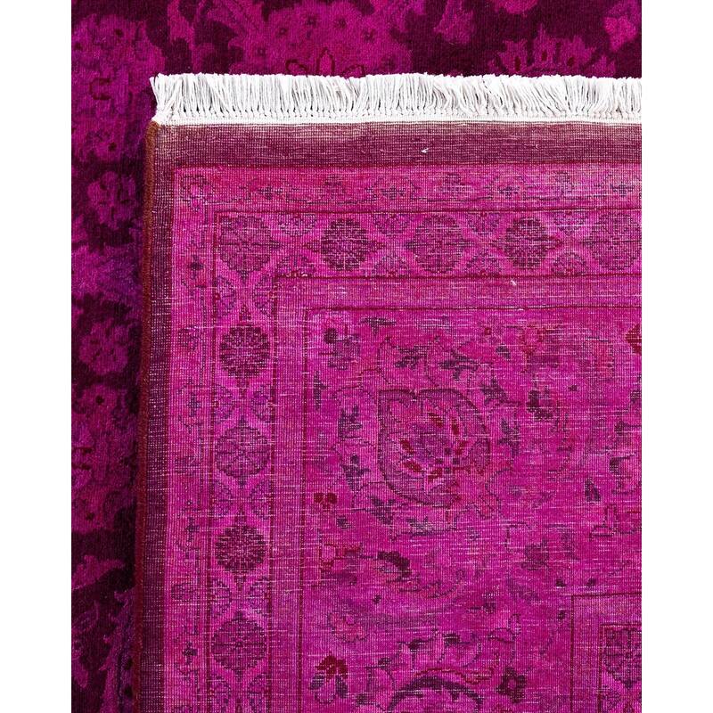 Fine Vibrance One-of-a-Kind Hand-Knotted Area Rug - Pink, 8' 1" x 10' 5" - 8' 1" x 10' 5"