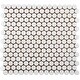SomerTile 12x12.63-inch Penny Glossy White Porcelain Mosaic Floor and Wall Tile (10 tiles/10.74 sqft.) - Thumbnail 4