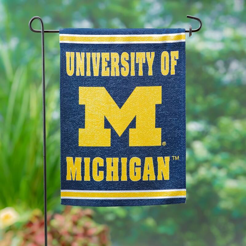 Embossed Suede Flag, Garden Size, University Of Michigan