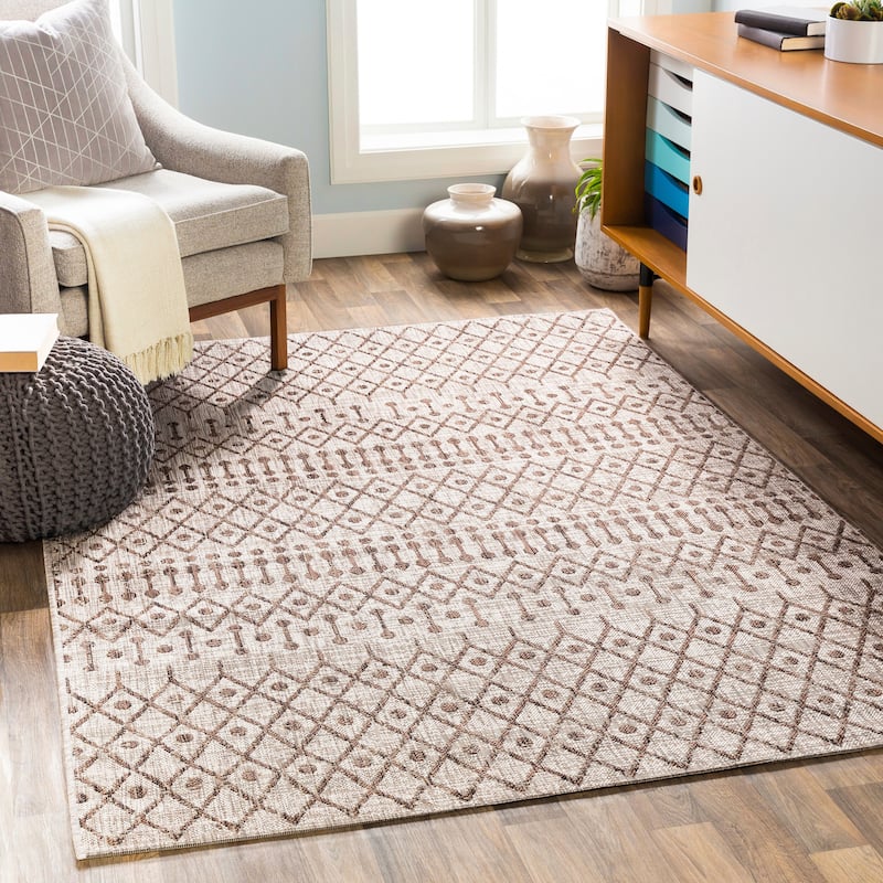 Livabliss Elpida Indoor/ Outdoor Moroccan Stripe Area Rug