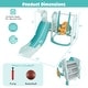 preview thumbnail 4 of 7, Toddler Slide and Swing Set with Extra-long Slide Height Adjustable Swing Basketball Hoop and Climber