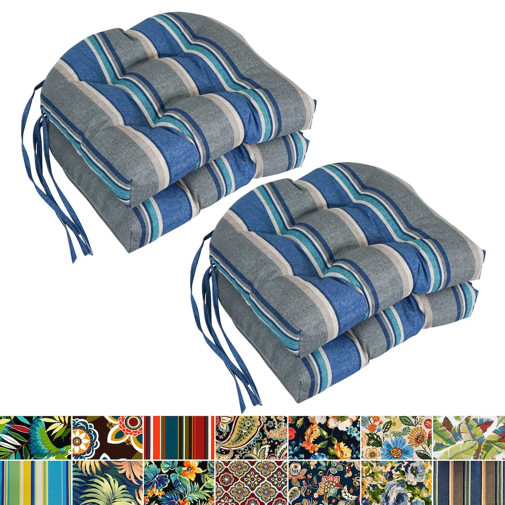 Rounded Back Tufted Indoor/Outdoor Settee Cushion Set (Set of 3) - 19 x ...