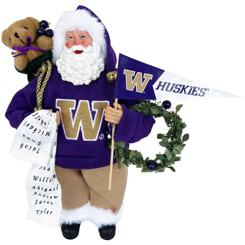 NCAA 12" University of Washington Proud Santa