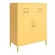 preview thumbnail 37 of 39, The Novogratz Cache 2 Door Metal Locker Storage Cabinet Yellow