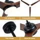 preview thumbnail 8 of 12, Cusp Barn 72" Outdoor/Indoor Large Black Ceiling Fan with Lights and Remote, Farmhouse Reversible DC Motor Wood Ceiling Fan