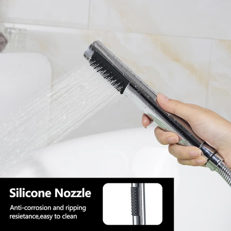 Topcraft Floor Mounted Bathtub Filler with Handheld Showerhead