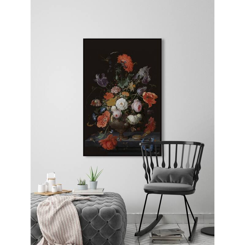 Assorted Bouquet Floater Framed Print on Canvas
