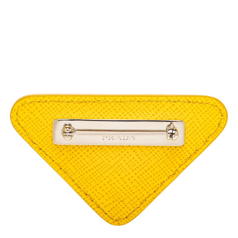 Prada Enameled Logo Pin Brooch