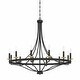 preview thumbnail 7 of 34, Acroma 12 Light 40In Modern Farmhouse Wagon Wheel Chandelier-UL - N/A