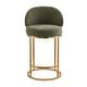 preview thumbnail 18 of 51, Spruce & Spring Chloe Upholstered Swivel Counter Bar Stool with Metal Frame and Arched Back