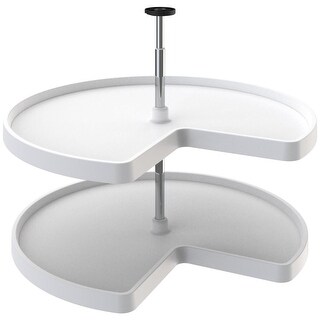 Rev-A-Shelf Value Line 32 Inch Pie Cut 2 Shelf Lazy Susan Set with