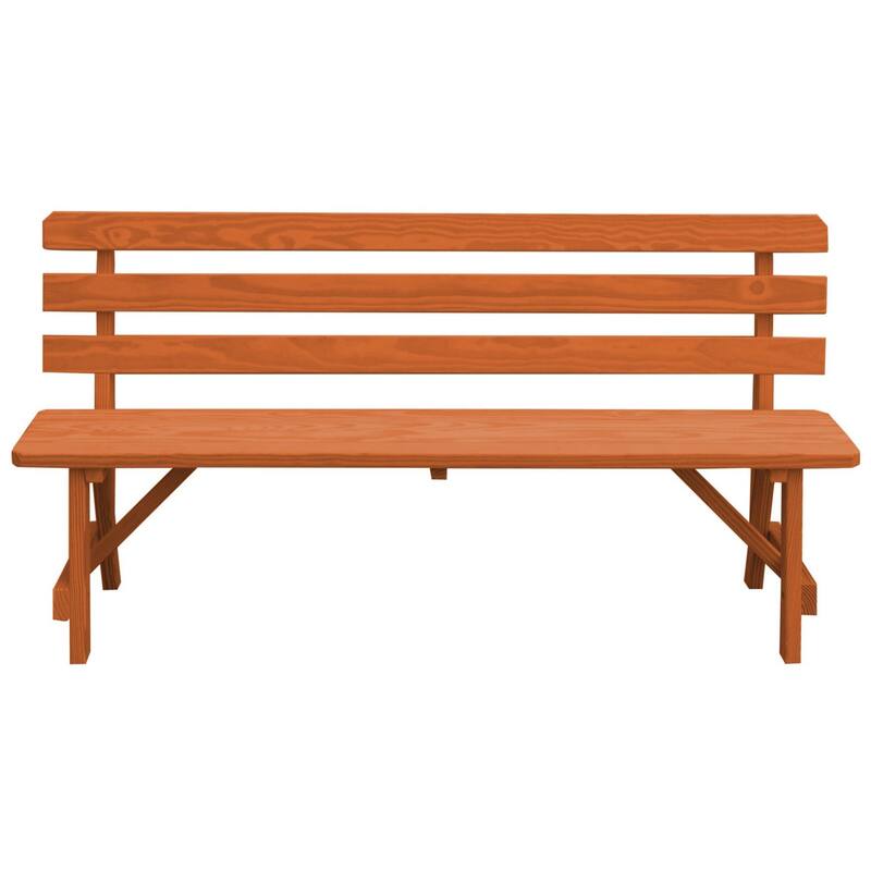 Pine 6' Traditional Backed Bench