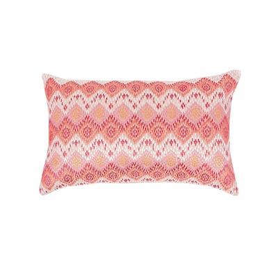 14"x 22" Darla Woven Geometric Diamond Cotton Decorative Throw Pillow