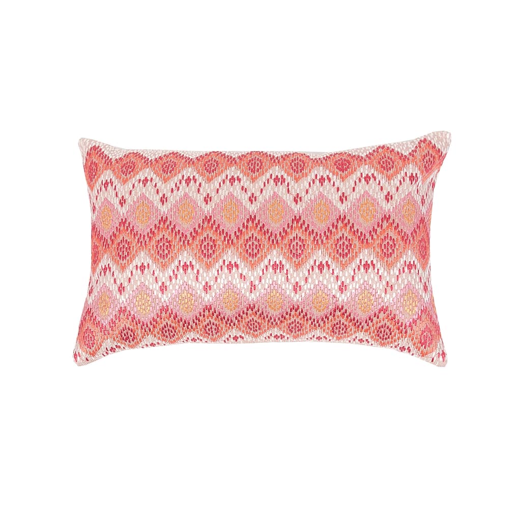 14"x 22" Darla Woven Geometric Diamond Cotton Decorative Throw Pillow