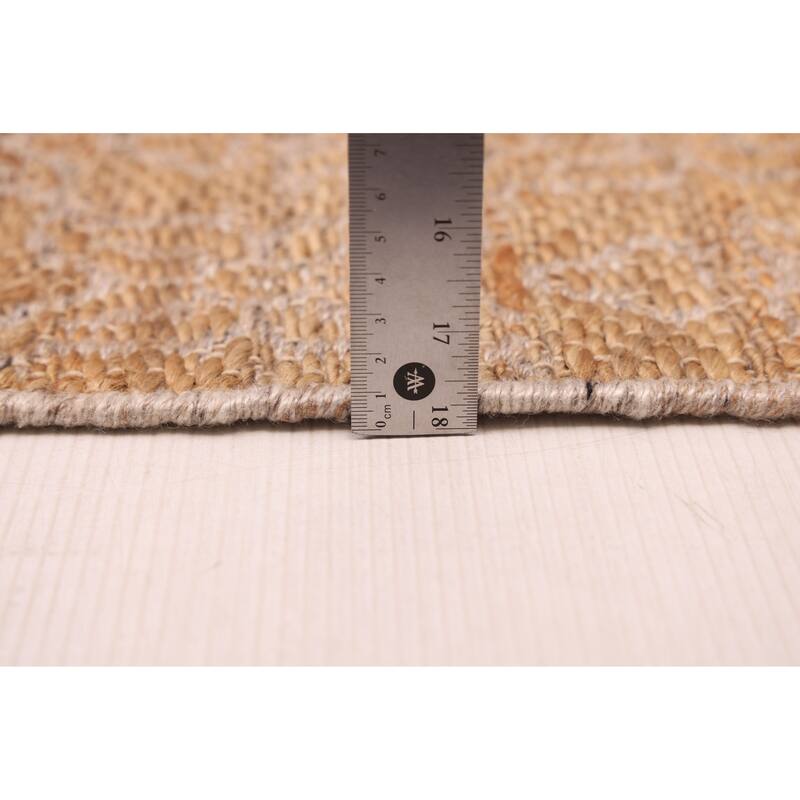 ECARPETGALLERY Flat-Weave Palas Denizli Tan Jute Kilim - 5'3 x 7'6