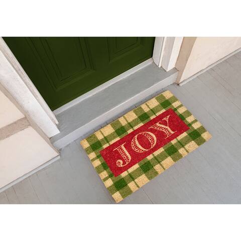 Entryways Williamsburg Joy Handwoven Coconut Fiber Doormat