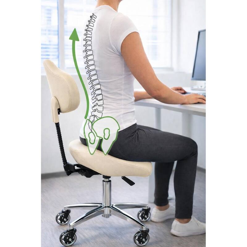 Adjustable Black Firm Saddle Stool Tilt Chair With Wheels Salon Dental Hygienist Rolling Dentist Clinical Hospital Lab