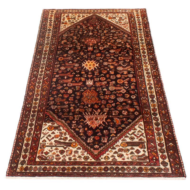 ECARPETGALLERY Hand-knotted Andelz Brown Wool Rug - 4'2 x 9'5