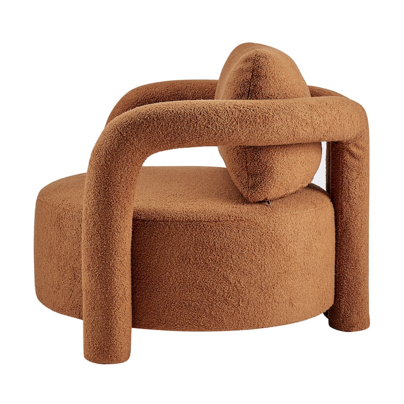 NPD Furniture Maisie Faux Shearling Accent Arm Chair