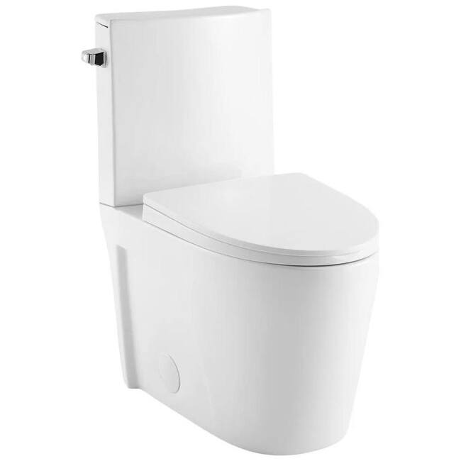 Swiss Madison SM-2T0801 St. Tropez 1.28 GPF Two Piece Elongated Toilet - Glossy White