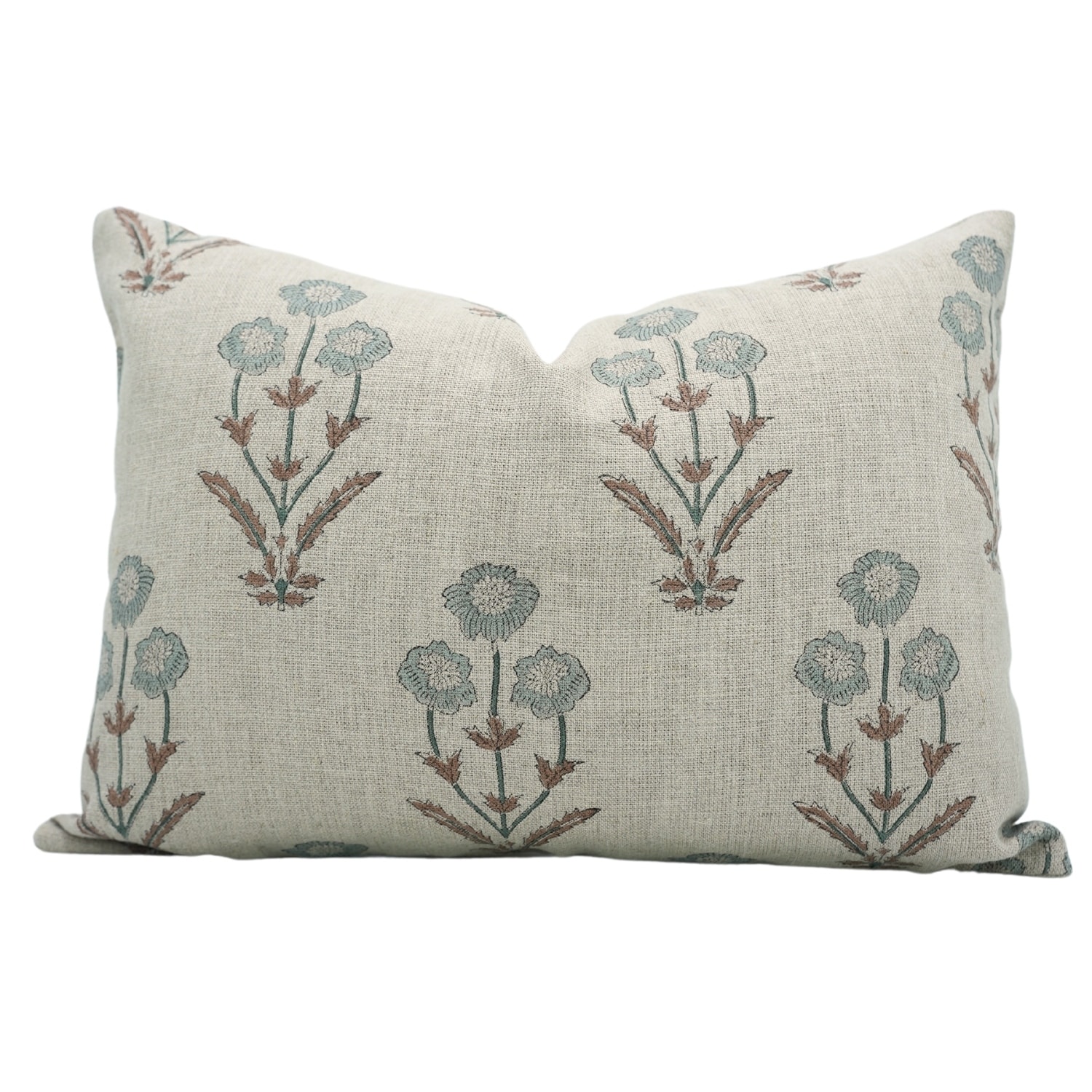 Fabdivine Thick Linen Block Print Pillow Cover Farmhouse Sofa, Amitabh