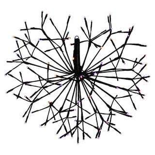 Celebrations Orange/Purple 20 in. LED Prelit Shimmering Sphere Halloween Decor