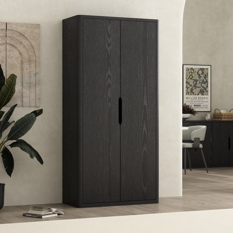 Manhattan Comfort Rivington Modern 38 In Bookcase Cabinet - Black - Single