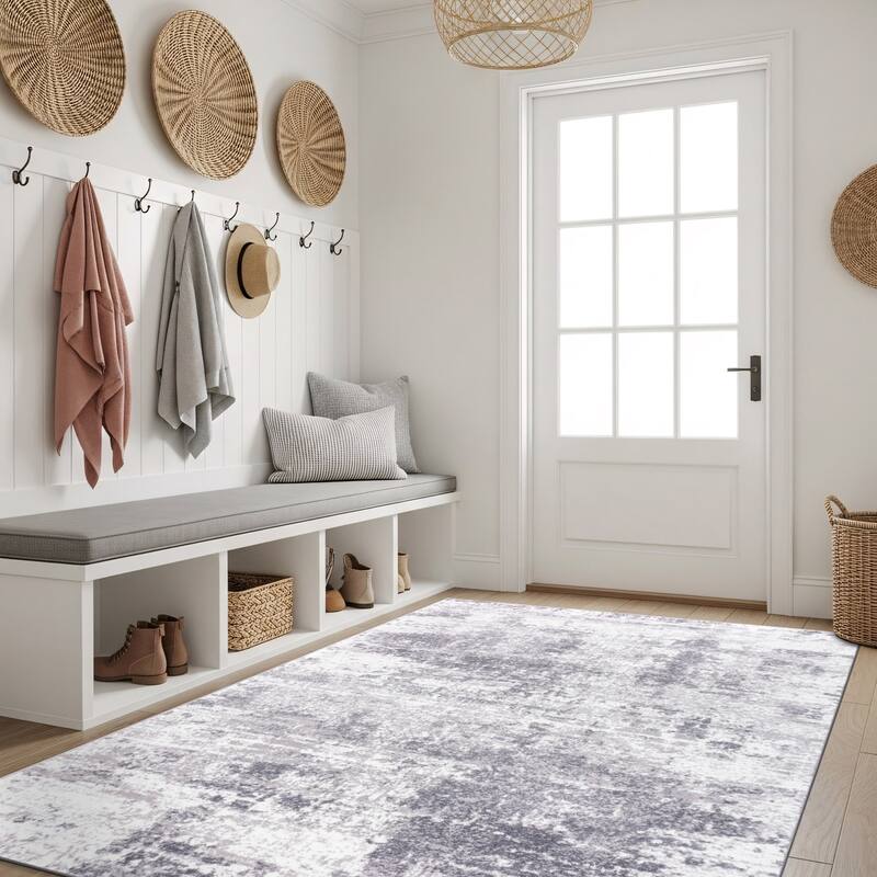 World Rug Gallery Distressed Abstract Area Rug