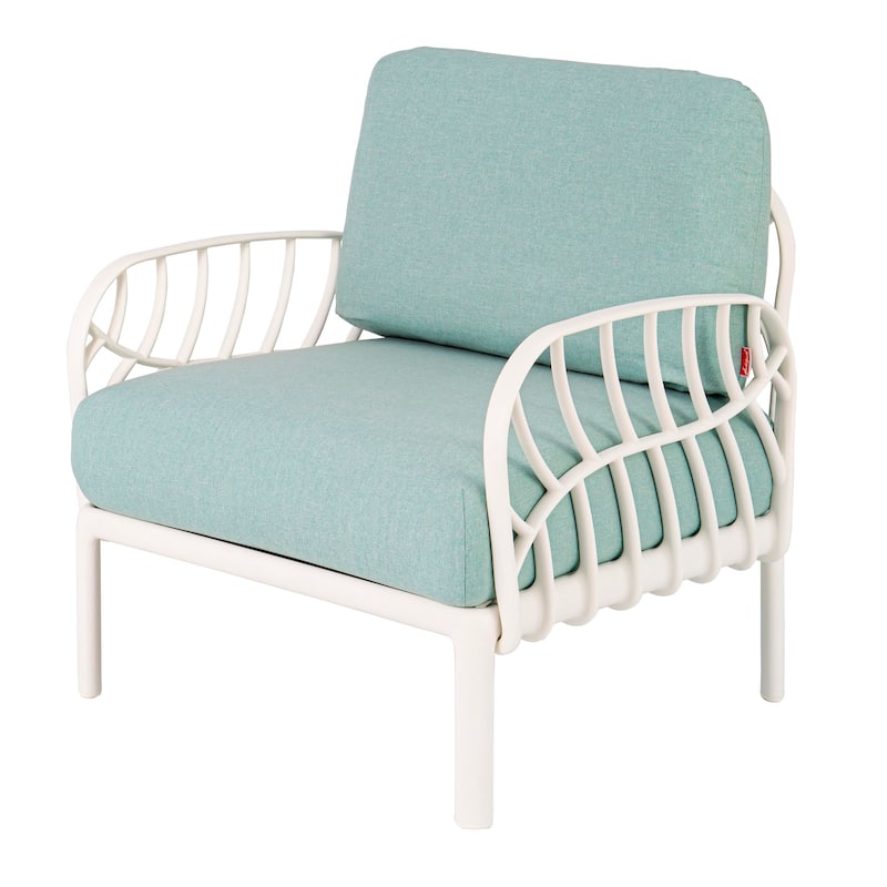 Laurel Resin All Weather Club Chair with Cushions - White